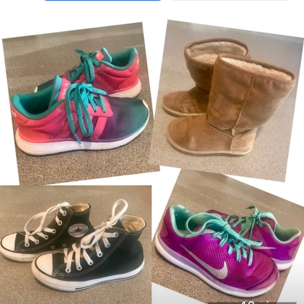 4 pairs girls shoes!
